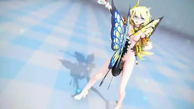 Rozaliya Olenyeva’s Hot Hentai Dance with Insects &mdash;  Pink Cat &mdash;  3D Blonde