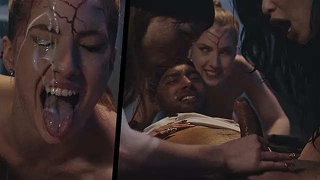 Femdom Reverses Gangbang: Lesbian Demons Pleasure Black Man &mdash;  Multiple Cumshots