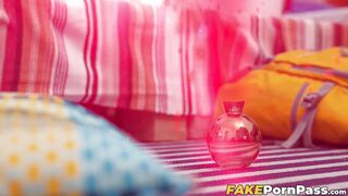Two round titted ladies Yasmina Khan and Nuria Millan services my huge cock