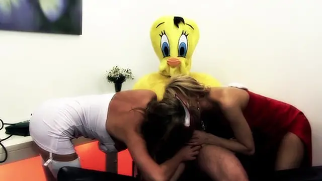 Paige Ashley And Stacey Saran Get Kinky In Costume Role Play Scene- Titopia