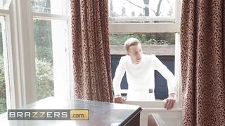 BRAZZERS - Horny Homeowner Kayla Wild Gets Caught Masturbating & Fucked By Two Pervy Window Washers