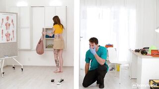 Nurses Have Anal threesome and creampie in the Break Room Part 1