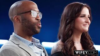 WIFEY Hotwife Ryder Mercedes Gets Tag-Teamed By Two Massive BBCs In Front Of Hubby