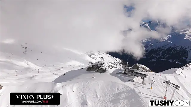 TUSHY Anal Obsessed Beauty Eve Sweet Seduces Clemence Audiard And Her Boyfriend At The Chalet